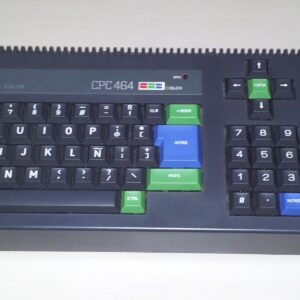 Imagen del Amstrad CPC464 Detalle del teclado y unidad de casete del Amstrad CPC464